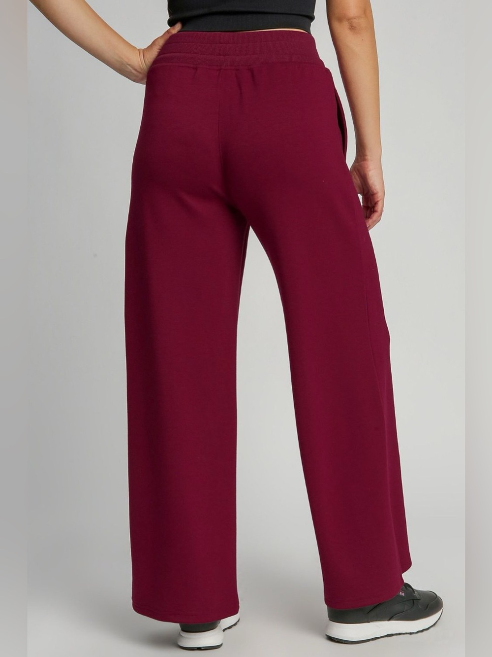 Umgee Full Size Drawstring Wide Leg Pants with Pockets - Picture 3 of 4